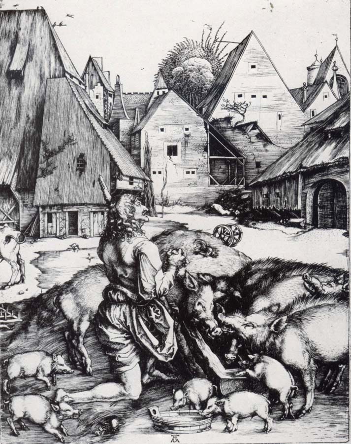 Albrecht Durer The Prodigal Son Amid the Swine